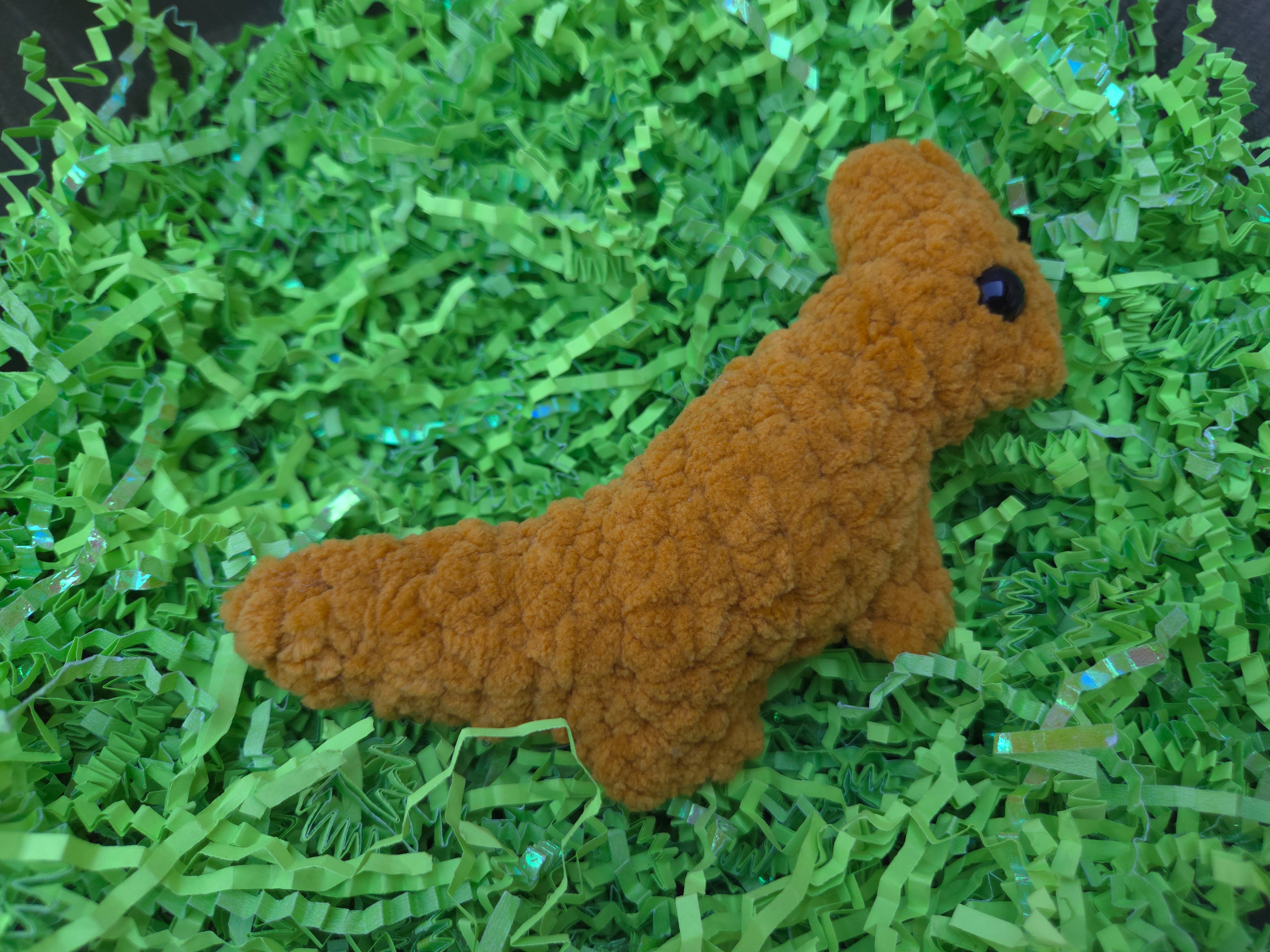 Crochet Dinosaur Nugget Plush – Handmade Dino Toy