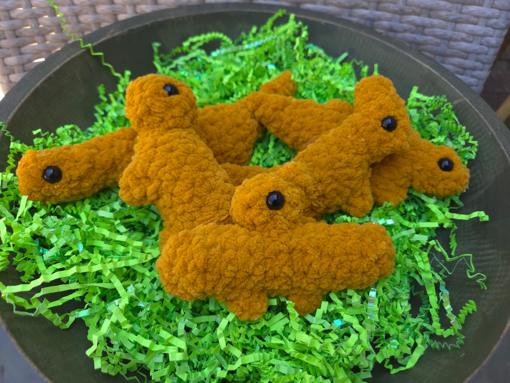 Crochet Dinosaur Nugget Plush – Handmade Dino Toy