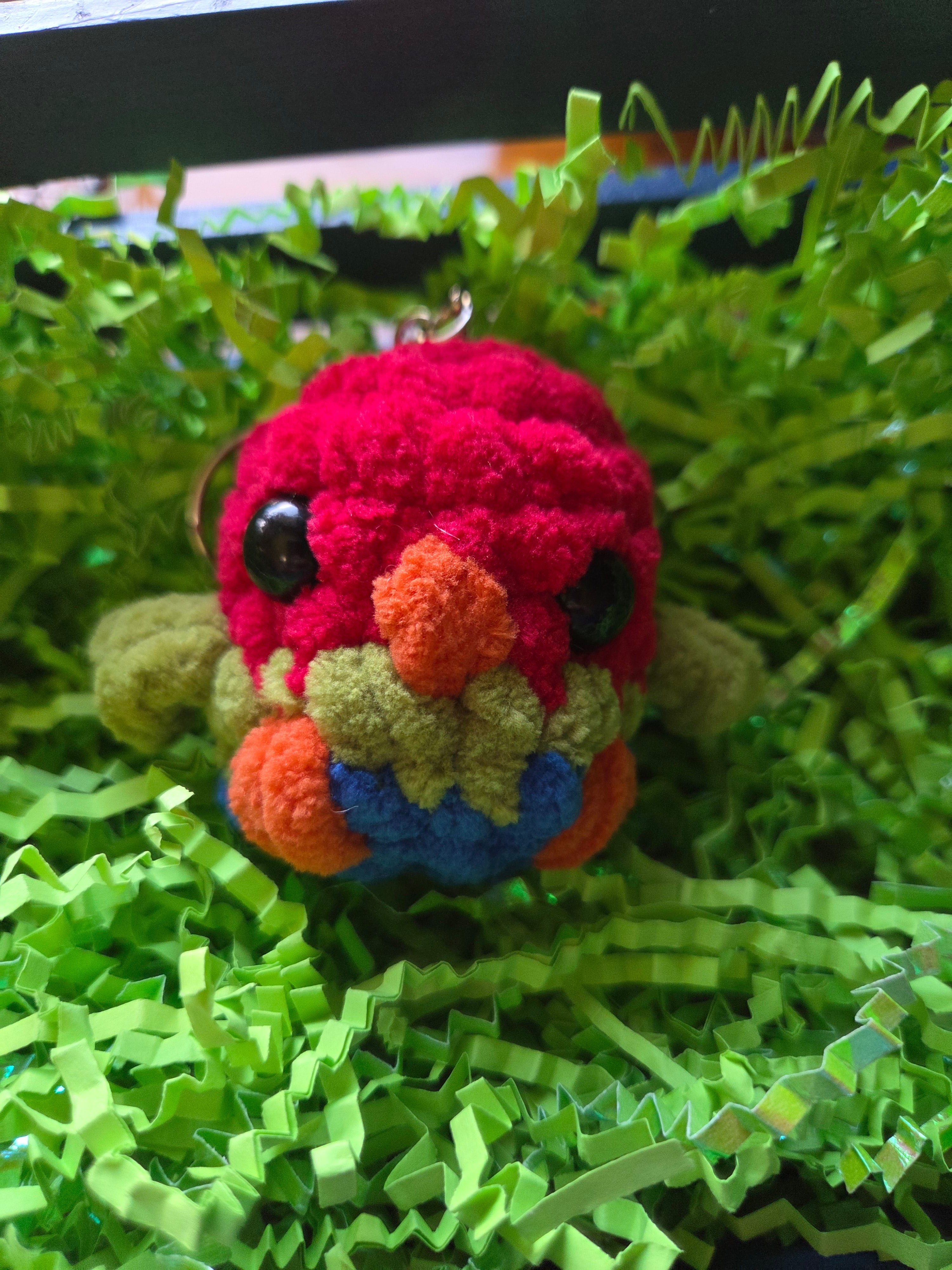 Mini Crochet Bird Keychain – Handmade Bird Charm